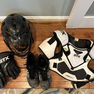 STX Kids Lacrosse Gear Set - Black and White